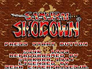 Samurai Shodown - GAMEGEAR - Sega Game Gear - Titles