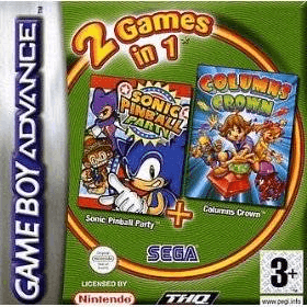 2 Games In 1: Sonic Pinball Party / Columns Crown - GBA - Nintendo Game Boy Advance