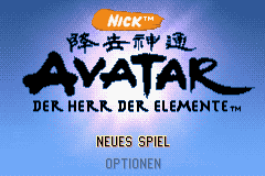 Avatar: The Legend of Aang - GBA - Nintendo Game Boy Advance - Titles