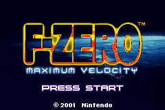 F-Zero: Maximum Velocity - GBA - Nintendo Game Boy Advance - Titles