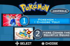 Game Boy Advance Video: Pokémon I Choose You / Squirtle Squad - GBA - Nintendo Game Boy Advance - Titles
