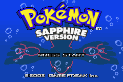 Pokémon Sapphire Version - GBA - Nintendo Game Boy Advance - Titles