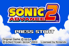 Sonic Advance 2 - GBA - Nintendo Game Boy Advance - Titles