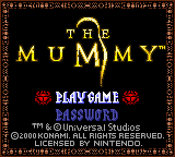 The Mummy - GBC - Nintendo Game Boy Color - Titles