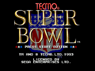 Tecmo Super Bowl - GEN - Sega Genesis - Titles