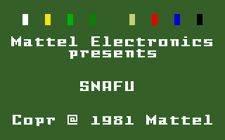 Snafu - INTELLIVISION - Mattel Intellivision - Titles