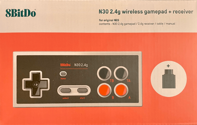8BitDo N30 2.4g wireless gamepad + receiver - NES - Nintendo Entertainment System