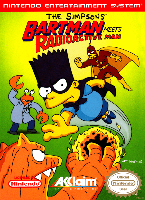 The Simpsons: Bartman Meets Radioactive Man - NES - Nintendo Entertainment System - Packshots