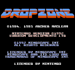 Dropzone - NES - Nintendo Entertainment System - Titles