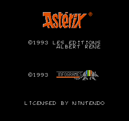 Asterix - NES - Nintendo Entertainment System - Titles