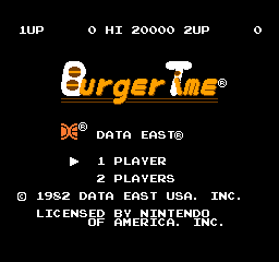 BurgerTime - NES - Nintendo Entertainment System - Titles