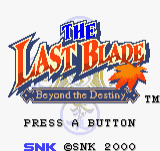 The Last Blade: Beyond the Destiny - NGPC - SNK Neo Geo Pocket (Color) - Titles