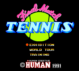 Final Match Tennis - PCE - NEC PC-Engine HuCard - Titles