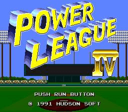 Power League IV - PCE - NEC PC-Engine HuCard - Titles