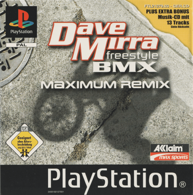 Dave Mirra Freestyle BMX: Maximum Remix - PS - Sony PlayStation