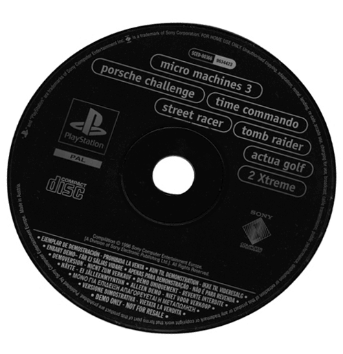 micro machines 3/ porsche challenge/ time commando/ street racer/ tomb raider/ actua golf/ 2 xtreme - PS - Sony PlayStation