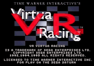 Time Warner Interactive's VR Virtua Racing - SATURN - Sega Saturn - Titles