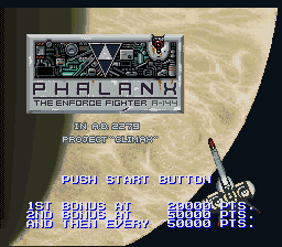 Phalanx: The Enforce Fighter A-144 - SFC - Nintendo Super Famicom - Titles