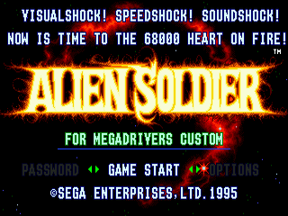 Alien Soldier - SMD - Sega Mega Drive - Titles