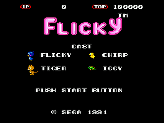 Flicky - SMD - Sega Mega Drive - Titles