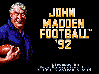 John Madden Football '92 - SMD - Sega Mega Drive - Titles