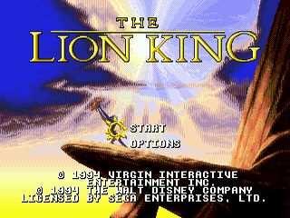 The Lion King - SMD - Sega Mega Drive - Titles