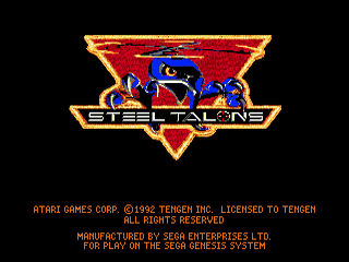 Steel Talons - SMD - Sega Mega Drive - Titles
