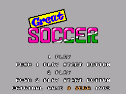 Great Soccer - SMS - Sega Master System - Titles