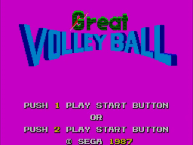 Great Volleyball - SMS - Sega Master System - Titles