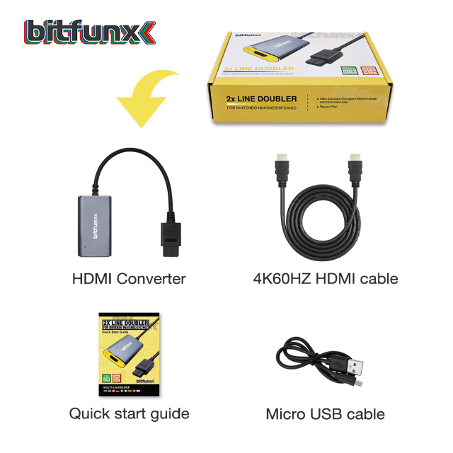 HDMI Adapter for N64/SNES/SFC/NGC - SNES - Nintendo Super Nintendo Entertainment System