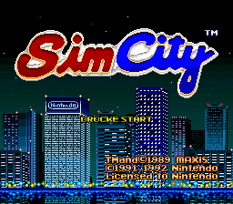 SimCity - SNES - Nintendo Super Nintendo Entertainment System - Titles